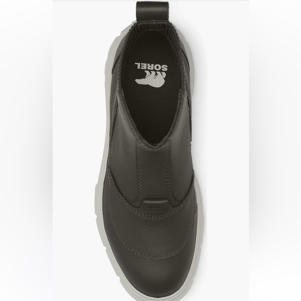 NEW Sorel Caribou Waterproof Leather WOMEN'S Platform CHELSEA BOOT In Jet/Pixel - Picture 12 of 15